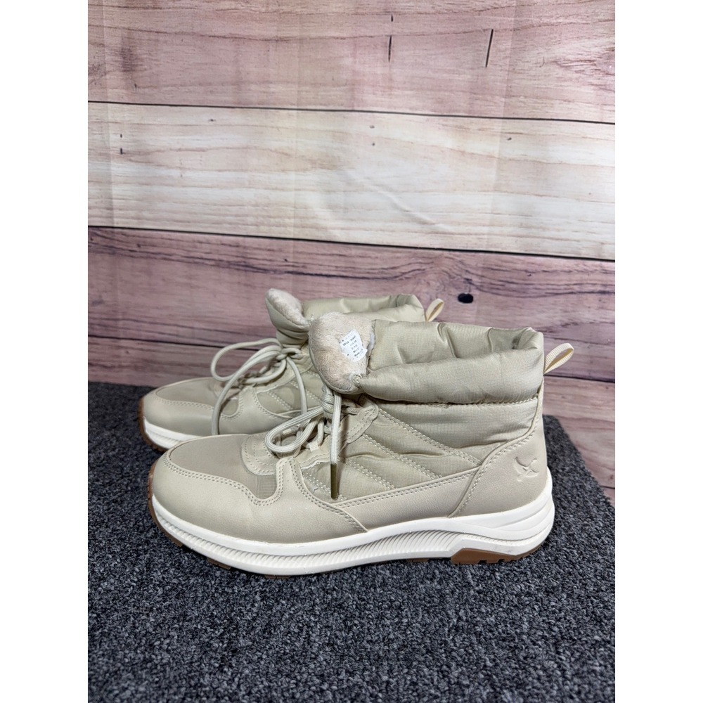 Eddie Bauer Balasana Womens Beige Faux Fur Lined Winter Snow Boots Size 10